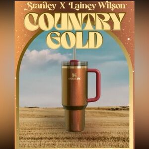 Stanley Country Gold Tumbler NIB NWT Lainey Wilson Country Gold Genuine Stanley